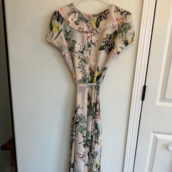 Floral Midi Tie-Waist Dress - Picture 2 of 3